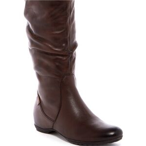 Pikolinos brown leather slouchy riding boots size 37/6.5-7
